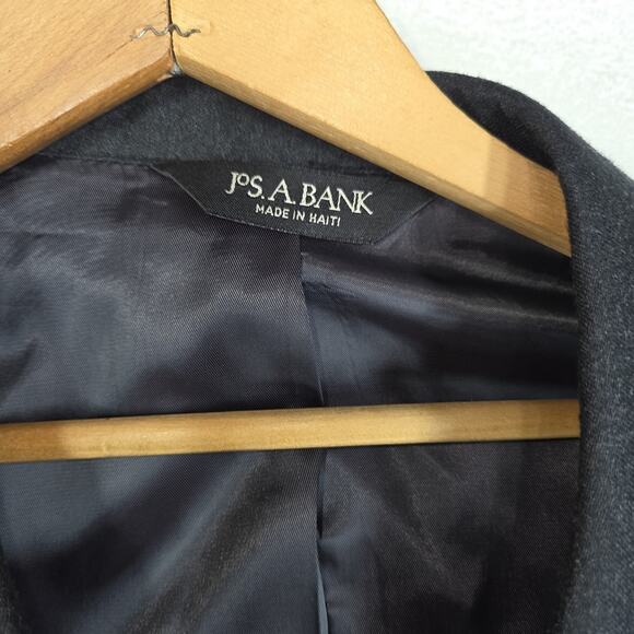 Jos A Bank Blazer Mens Sz 44L Black2 Button Jacket Sport Coat Oxford Wool NWT - Picture 10 of 16